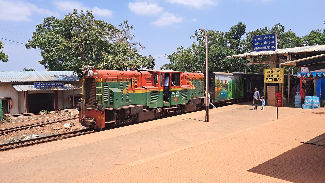 Heritage toy train at Matheran railway station